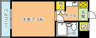 ホワイトパレス門司港（分譲賃貸） 307号室 間取り