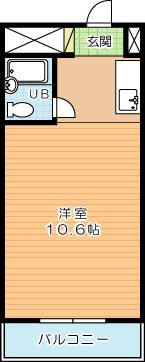 黄金町スカイマンション（分譲賃貸） 1105号室 間取り