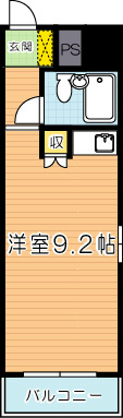 ホワイトパレス黄金 (分譲賃貸) 1107号室 間取り