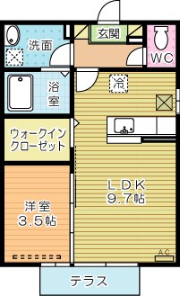 エクレールグランデ　Ａ棟  101号室 間取り