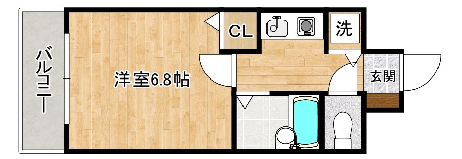 ライオンズマンション小倉駅南第３(分譲賃貸) 505号室 間取り
