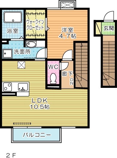 サンパール徳力   202号室 間取り