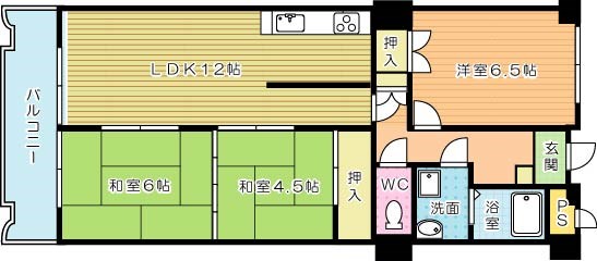 イマージュ安部山公園  305号室 間取り