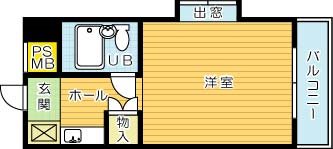 ホワイトパレス門司港  211号室 間取り