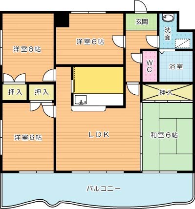 ニューエバーグリーン小倉  407号室 間取り