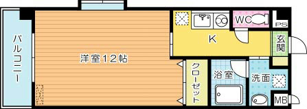 デスパシオ熊本 308号室 間取り