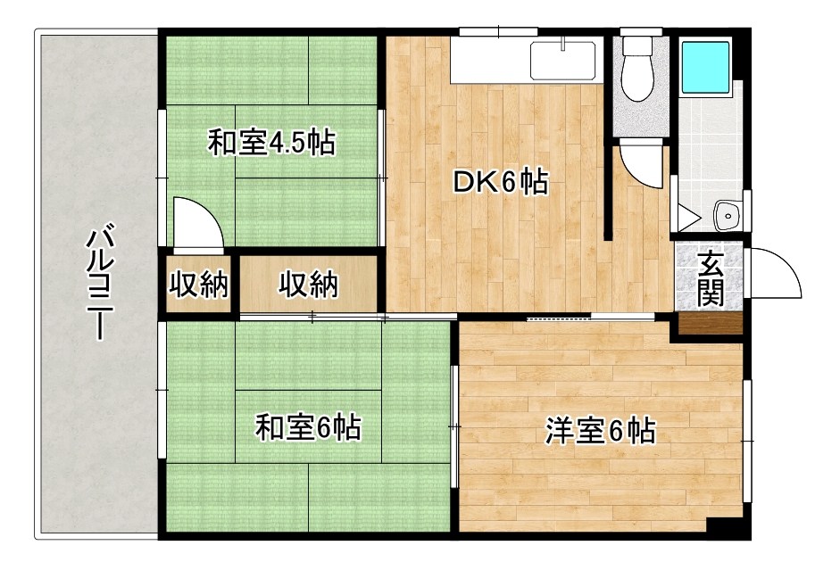サングリーン中本町 405号室 間取り