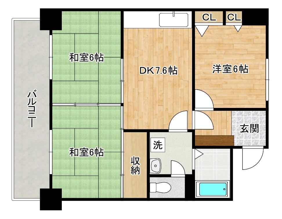 足立興産ビル  602号室 間取り