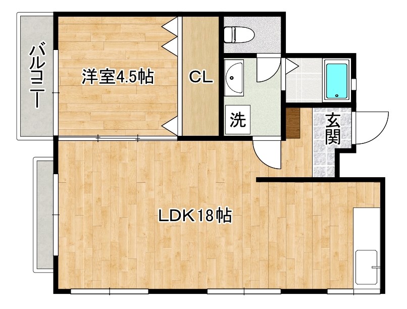 ニューコメタニビル  4C号室 間取り