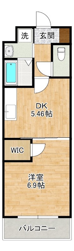 ウイングス片野Ⅱ 1201号室 間取り