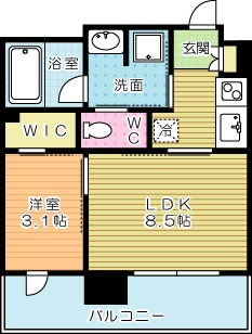 ＲＪＲプレシア西小倉駅前 1207号室 間取り