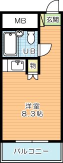 ホワイトパレス黄金五番館（分譲賃貸） 907号室 間取り