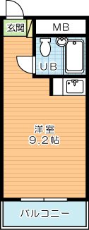 ホワイトパレス黄金 (分譲賃貸) 908号室 間取り