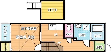 ケイエスパシオ曽根 107号室 間取り