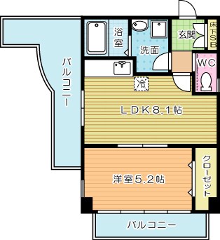 フェルト１７１３ 406号室 間取り