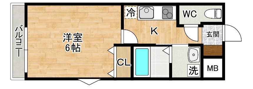 プチロゼ 213号室 間取り