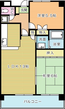 アーバンプラザ２１ 504号室 間取り