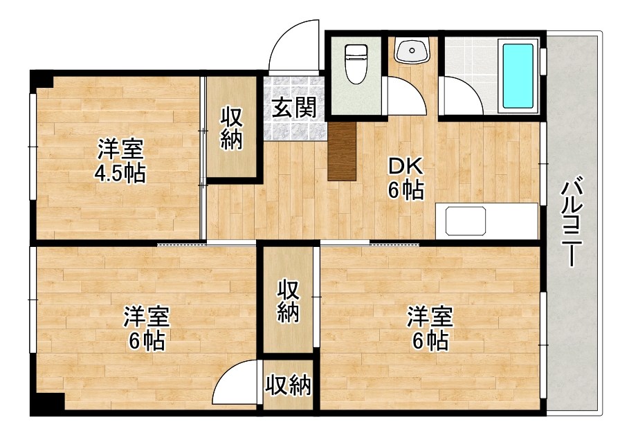 松井マンション 401号室 間取り