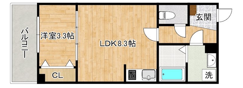 (仮称)ジーメゾン城野   203号室 間取り