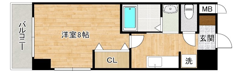 ヒット馬借テラス 405号室 間取り