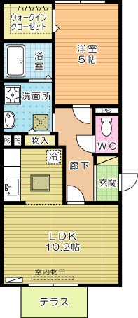エトワール中井 103号室 間取り