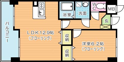 ジャミロ小倉  1005号室 間取り