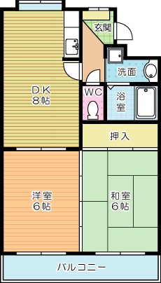リビヨン藤嶋 303号室 間取り