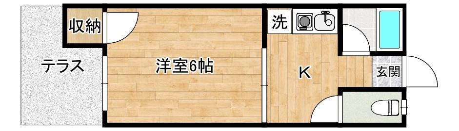 アベンツリーミラモ 105号室 間取り