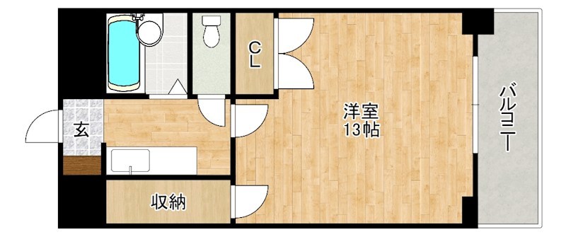 第８エルザビル  806号室 間取り