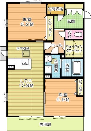 ＳＯＬＡＮＡ（ソラーナ） 103号室 間取り
