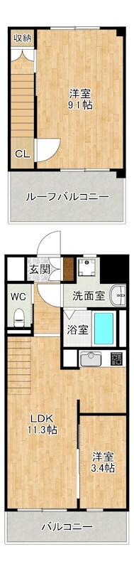 THE APARTMENT開（ジ アパートメントカイ） 902号室 間取り