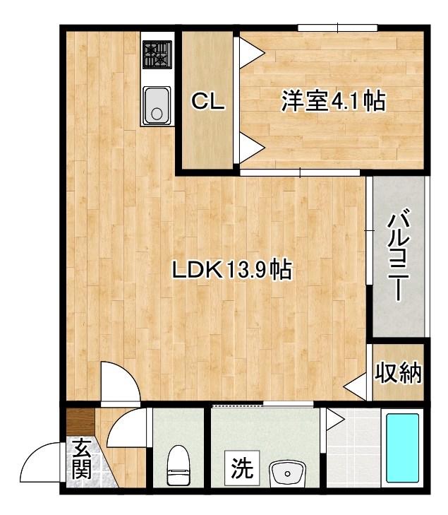 春のそよ風とBloom Lounge（春のそよ風とブルームラウンジ） 101号室 間取り