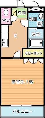 シェレンバウムＦ  102号室 間取り