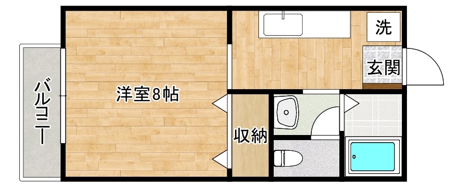 ビーライン中井Ｂ棟 101号室 間取り