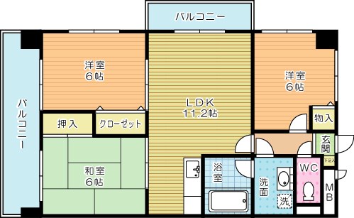 ソフィア  404号室 間取り
