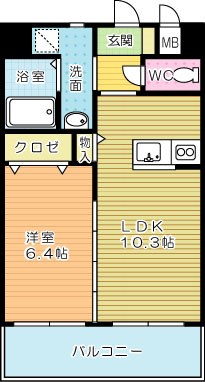 ジュピター 703号室 間取り