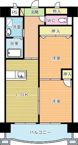 リード真鶴（高齢者向け優良賃貸住宅） 503号室 間取り