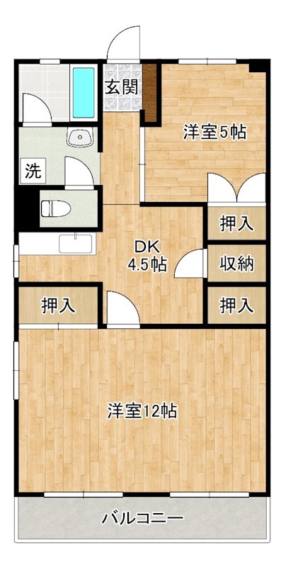 オアシス中井 401号室 間取り