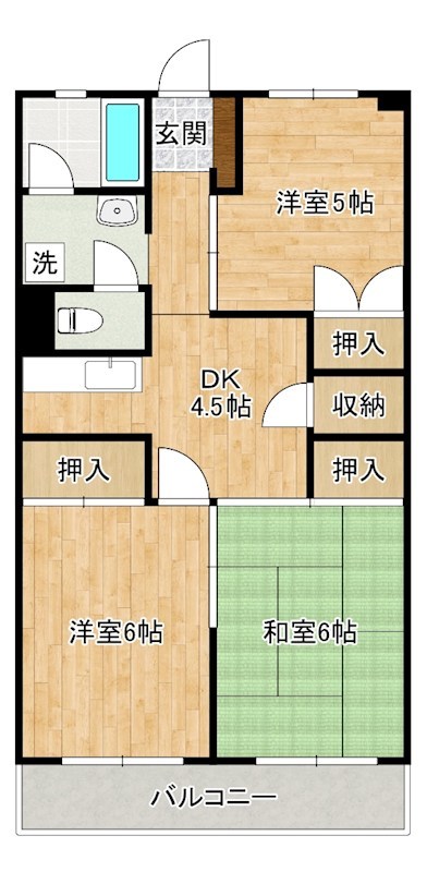 オアシス中井 403号室 間取り