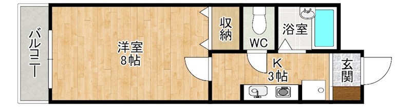 ロイヤルハイツ明石 407号室 間取り