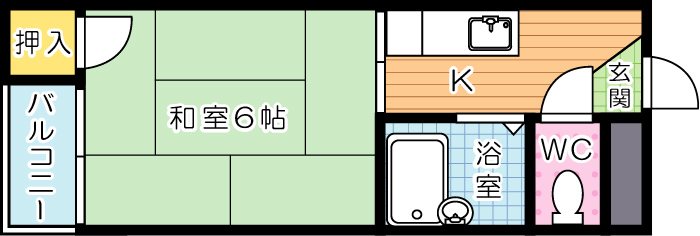シャトレ天神Ⅱ 103号室 間取り