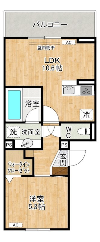 M・K・K高峰町    206号室 間取り