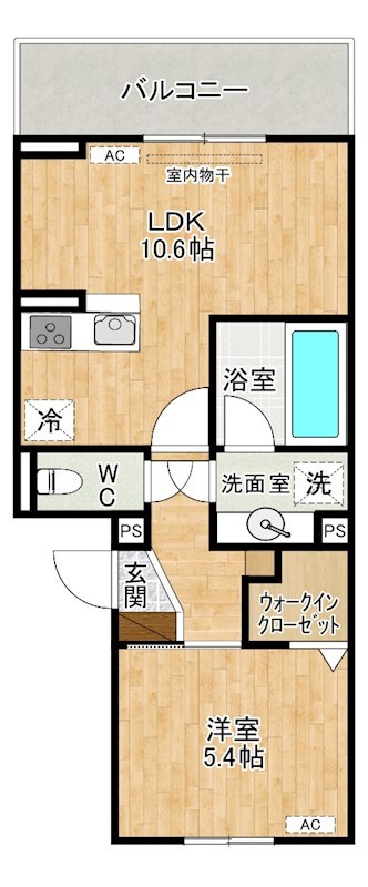 M・K・K高峰町    207号室 間取り