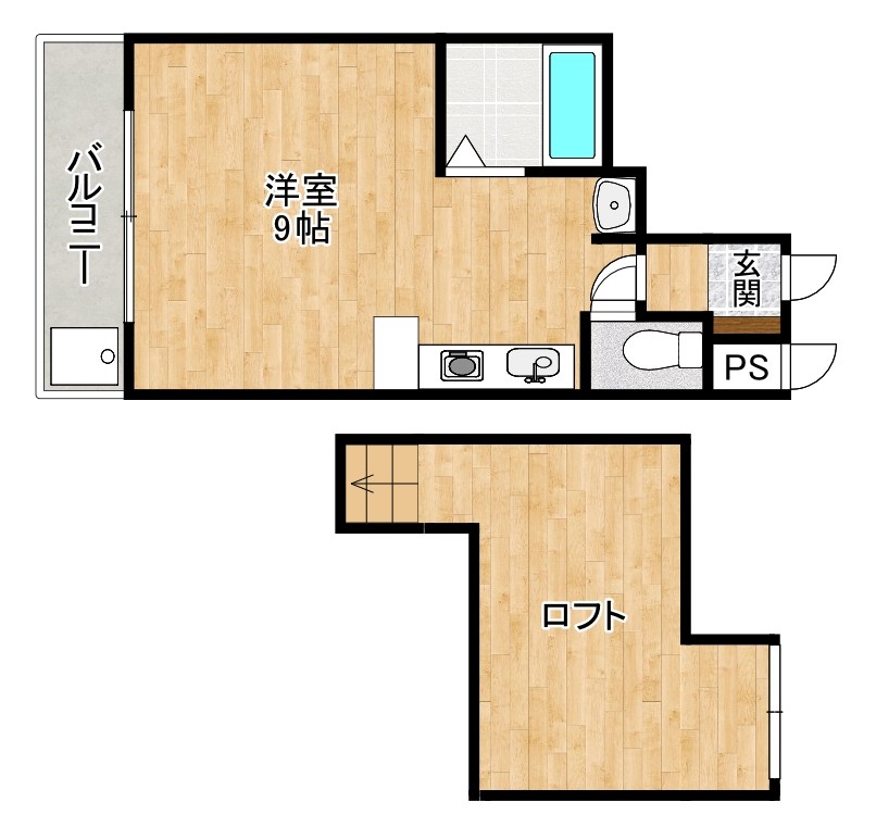 オリエンタル朝日ヶ丘(分譲賃貸)  407号室 間取り