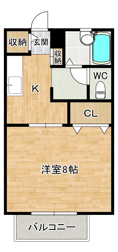 ベルエポック葛原　C棟  202号室 間取り