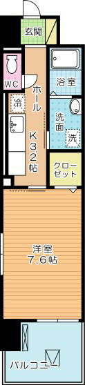 グランドール到津フォレスト 707号室 間取り