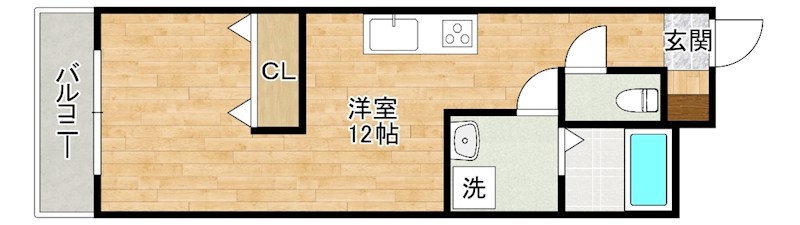 メモリープラザ小倉  303号室 間取り