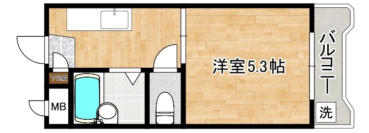 ユースハイツＭD 301号室 間取り