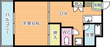 シャトーＭｏＲｉⅢ   404号室 間取り