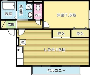 セジュール赤坂  202号室 間取り